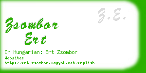 zsombor ert business card